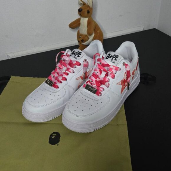 A Bathing Ape Bape Sta Low White ABC Camo Pink (2021) - Picture 2 of 6